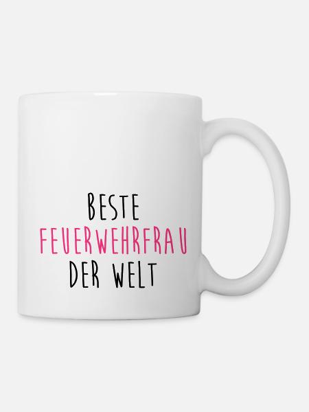Feuerwehrmann Feuerwehrfrau Feuer Feuerwehr - Tasse - Weiß