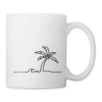 Island Palm Tree (1c) - Mug - white - Right
