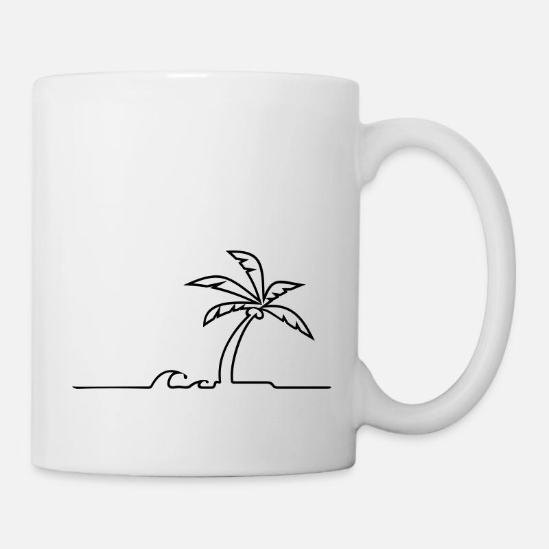 Insel-Palme / Island Palm Tree (1c) - Tasse - Weiß