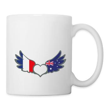 Drapeaux Français et Australien France Australie 2 - Mug blanc - blanc - Droite