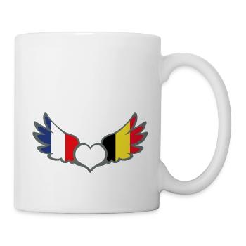 Drapeaux Français et Belge France Belgique - Mug blanc - blanc - Droite
