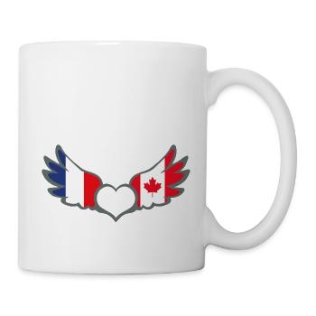 Drapeaux Français et Canadien France Canada - Mug blanc - blanc - Droite
