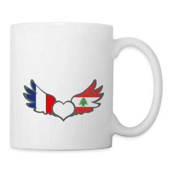 Drapeaux Français et Libanais France Liban II - Mug blanc - blanc - Droite