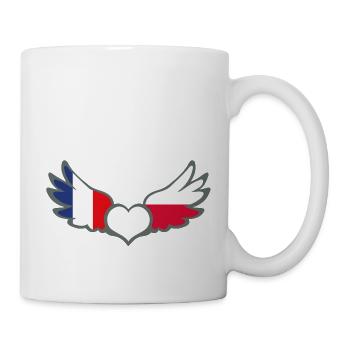 Drapeaux Français et polonais France Pologne II - Mug blanc - blanc - Droite