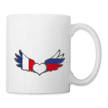 Drapeaux Français et Russe France Russie II - Mug blanc - blanc - Droite