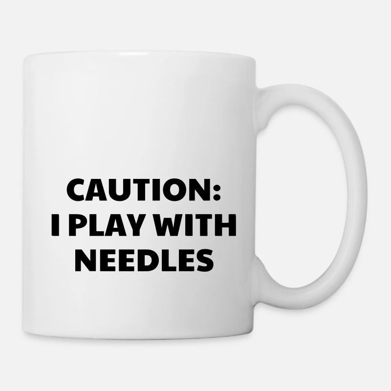 Stricken / stricker / Sticken / mode - Tasse - Weiß