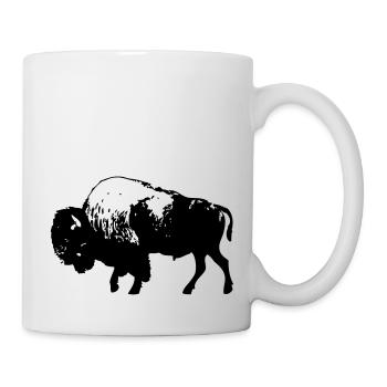 Bison - Wisent - Büffel - Buffalo - Tasse - Weiß - Rechts