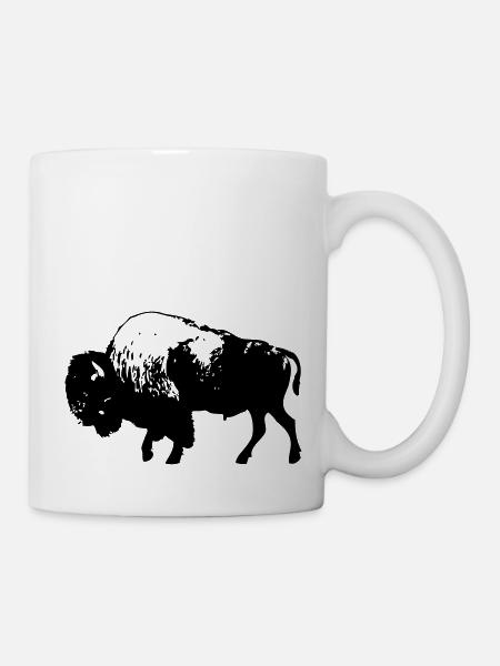 Bison - Wisent - Büffel - Buffalo - Tasse - Weiß