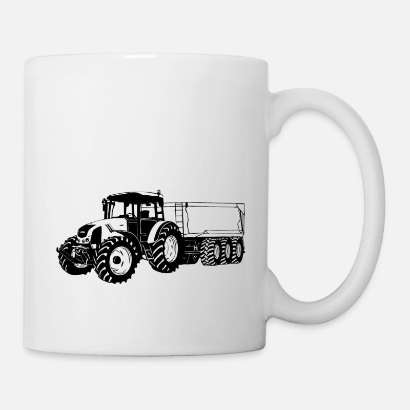 Traktor - Trecker - Schlepper - Landwirt - Tasse - Weiß