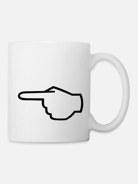 zeigefinger_01 - Tasse - Weiß