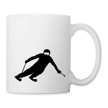 Sport - Skifahrer - Tasse - Weiß - Rechts