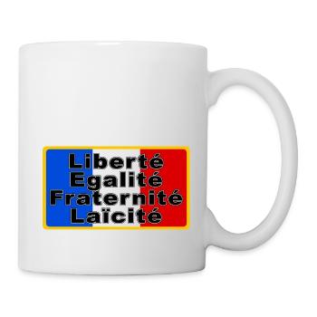 France Drapeau et devise - Mug blanc - blanc - Droite