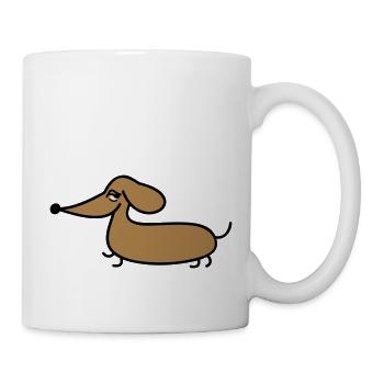 dachshund - Mug blanc - blanc - Droite