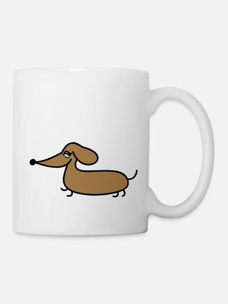 dachshund - Mug - white