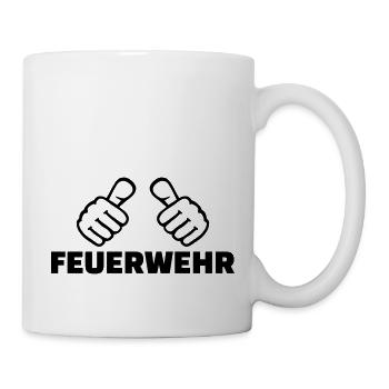 Feuerwehr - Tasse - Weiß - Rechts