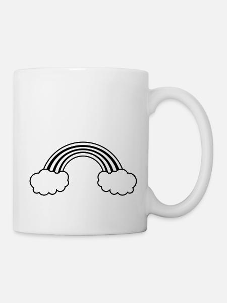 regenbogen - Tasse - Weiß