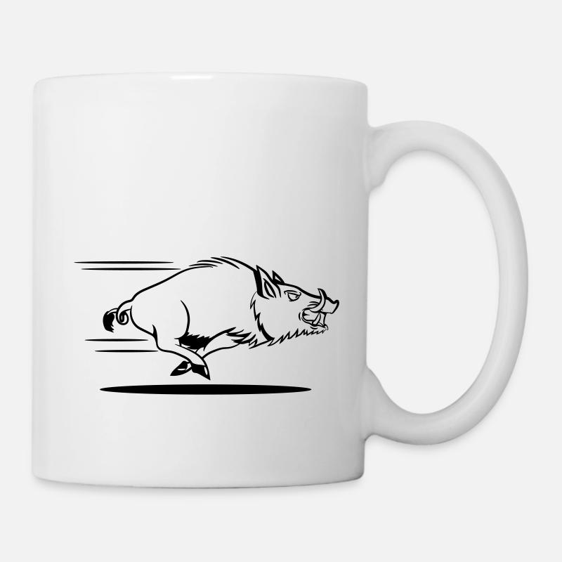 wildschwein rennen - Tasse - Weiß