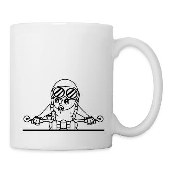 conception conduite moto permis de conduire cool r - Mug blanc - blanc - Droite