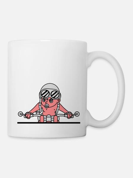 conception conduite moto permis de conduire cool r - Mug blanc - blanc