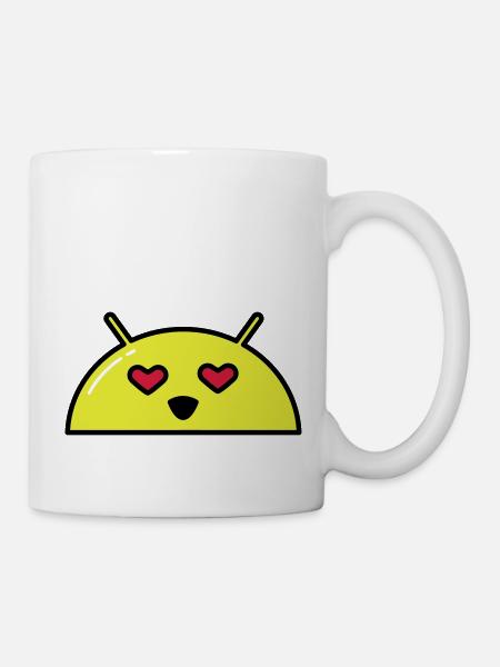 Love Alien Face Emoticon - Mug - white