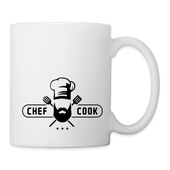 cook chef - Tasse - Weiß - Rechts