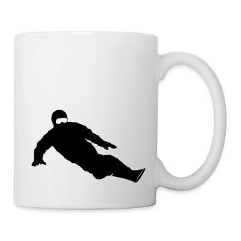 Wintersport - Snowboarder - Tasse - Weiß - Rechts