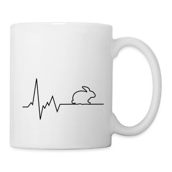 heartbeat rabbit - Mug - white - Right