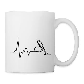 herzschlag staubsauger - Tasse - Weiß - Rechts