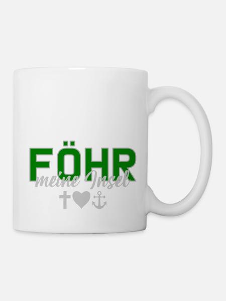 Föhr, meine Insel Nordsee Glaube Liebe Hoffnung gr - Tasse - Weiß