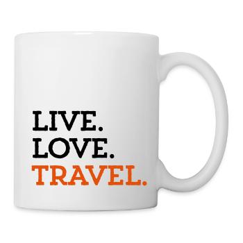 LIVE. LOVE. TRAVEL. - Mug blanc - blanc - Droite