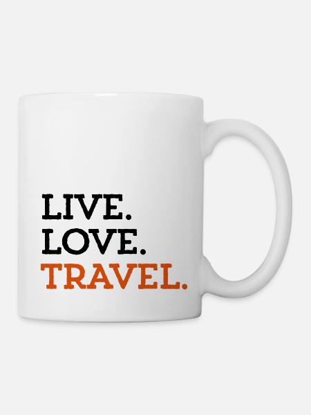 LIVE. LOVE. TRAVEL. - Mug blanc - blanc