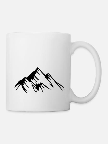 mountains berge design - Tasse - Weiß