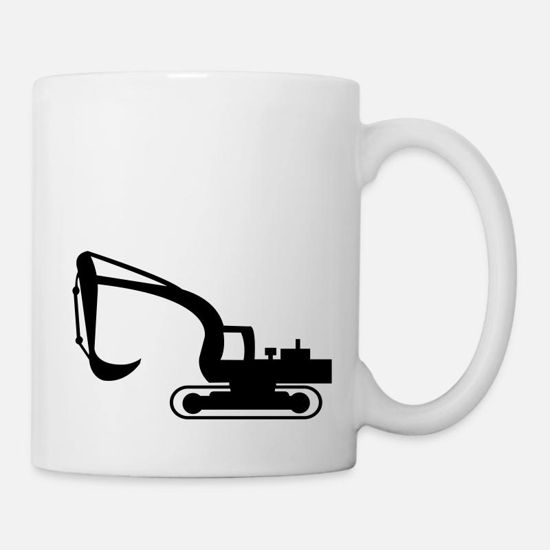 bagger - Tasse - Weiß