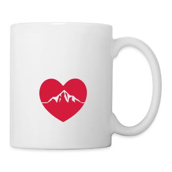 montagnes pouls coeur - Mug blanc - blanc - Droite