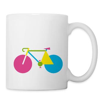 Bicycle art racing bike - Mug - white - Right