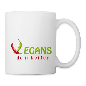 Les végétaliens le font mieux - Mug blanc - blanc - Droite