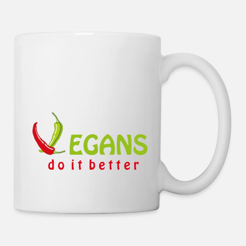 Les végétaliens le font mieux - Mug blanc - blanc