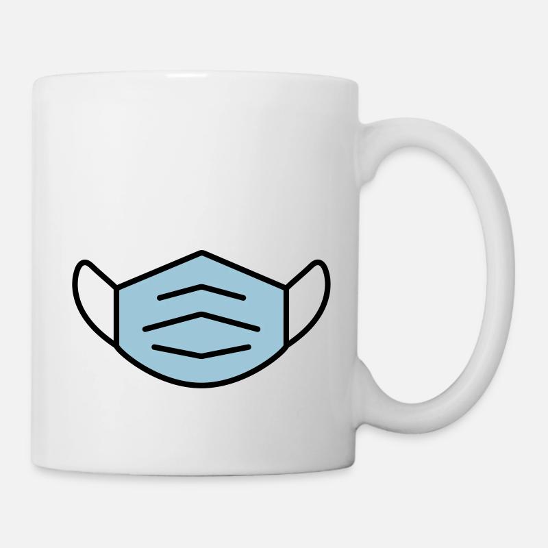 Grand vecteur d'un masque - Mug blanc - blanc
