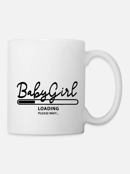 Baby girl loading - Tasse - Weiß