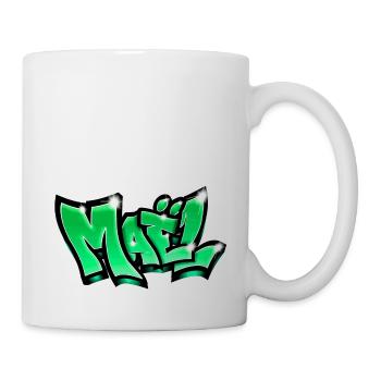 Graffiti Name Maël - Mug blanc - blanc - Droite