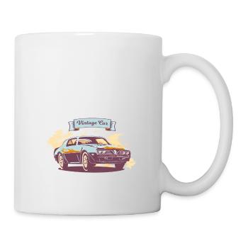 Vintage Car Auto Car Lovers Vintage Fanatics - Mug blanc - blanc - Droite