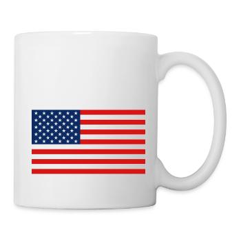 USA Flagge - Flagge - Tasse - Weiß - Rechts