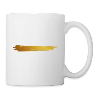 Paint blob splash paint painter gift gold stripes - Mug - white - Right