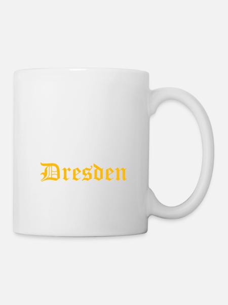 Dresden Schriftzug altdeutsch - Tasse - Weiß