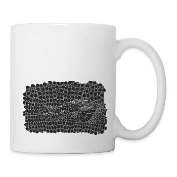 Background Crocodile and Kareta - Tasse - Weiß - Rechts