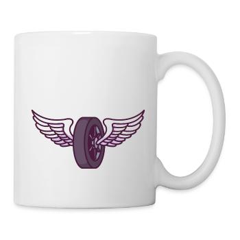 Illustration du pneu de moto - Mug blanc - blanc - Droite