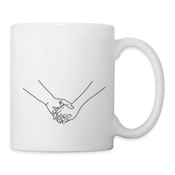 hold hands - Mug - white - Right