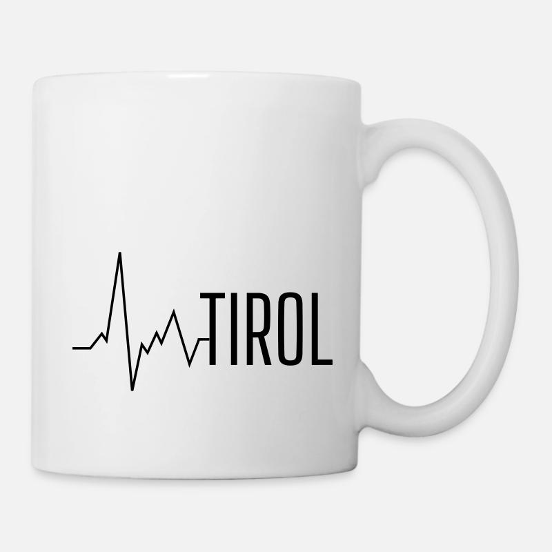 herzschlag tirol - Tasse - Weiß