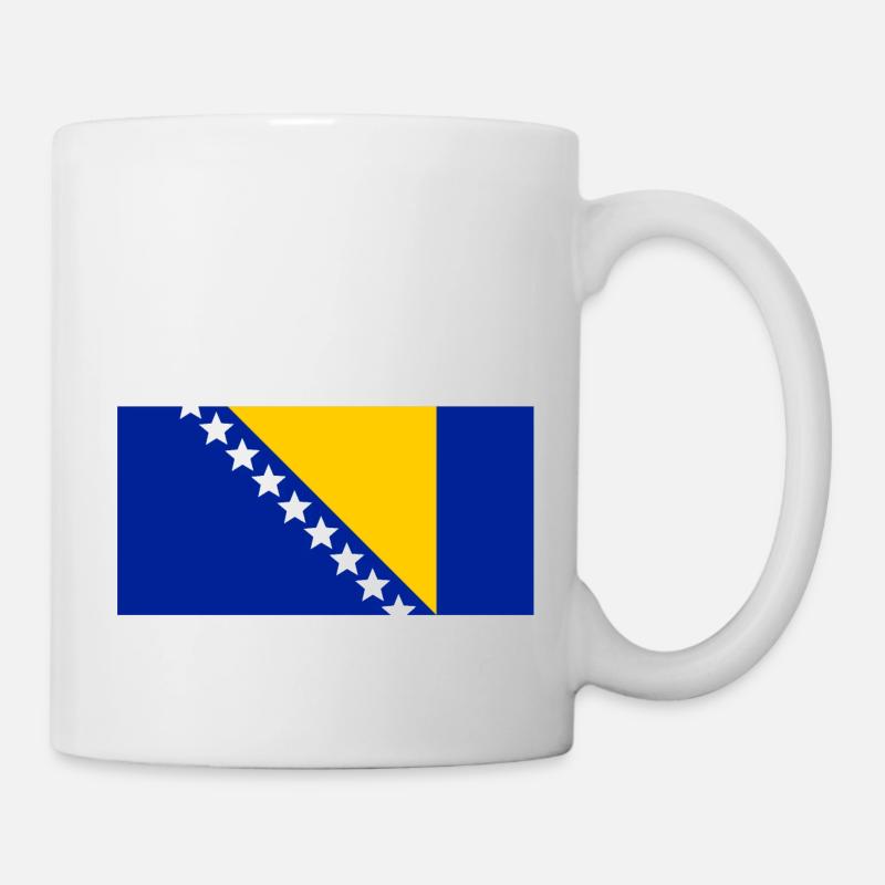 Bosnien Flagge - Tasse - Weiß