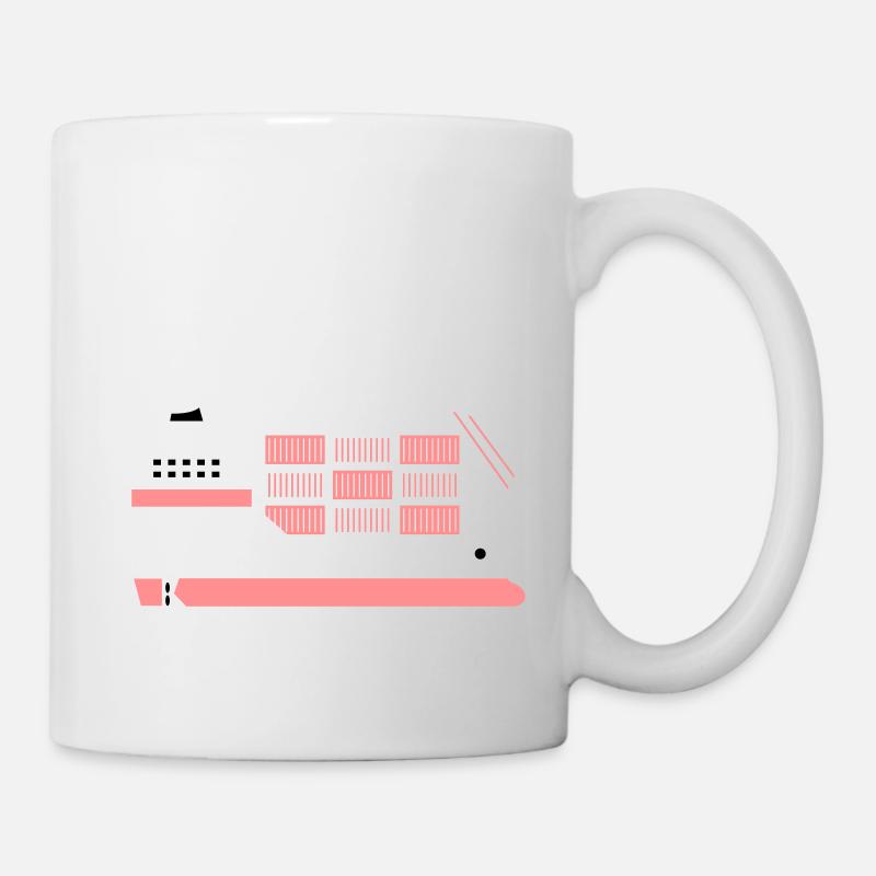 container ship pink - Mug - white